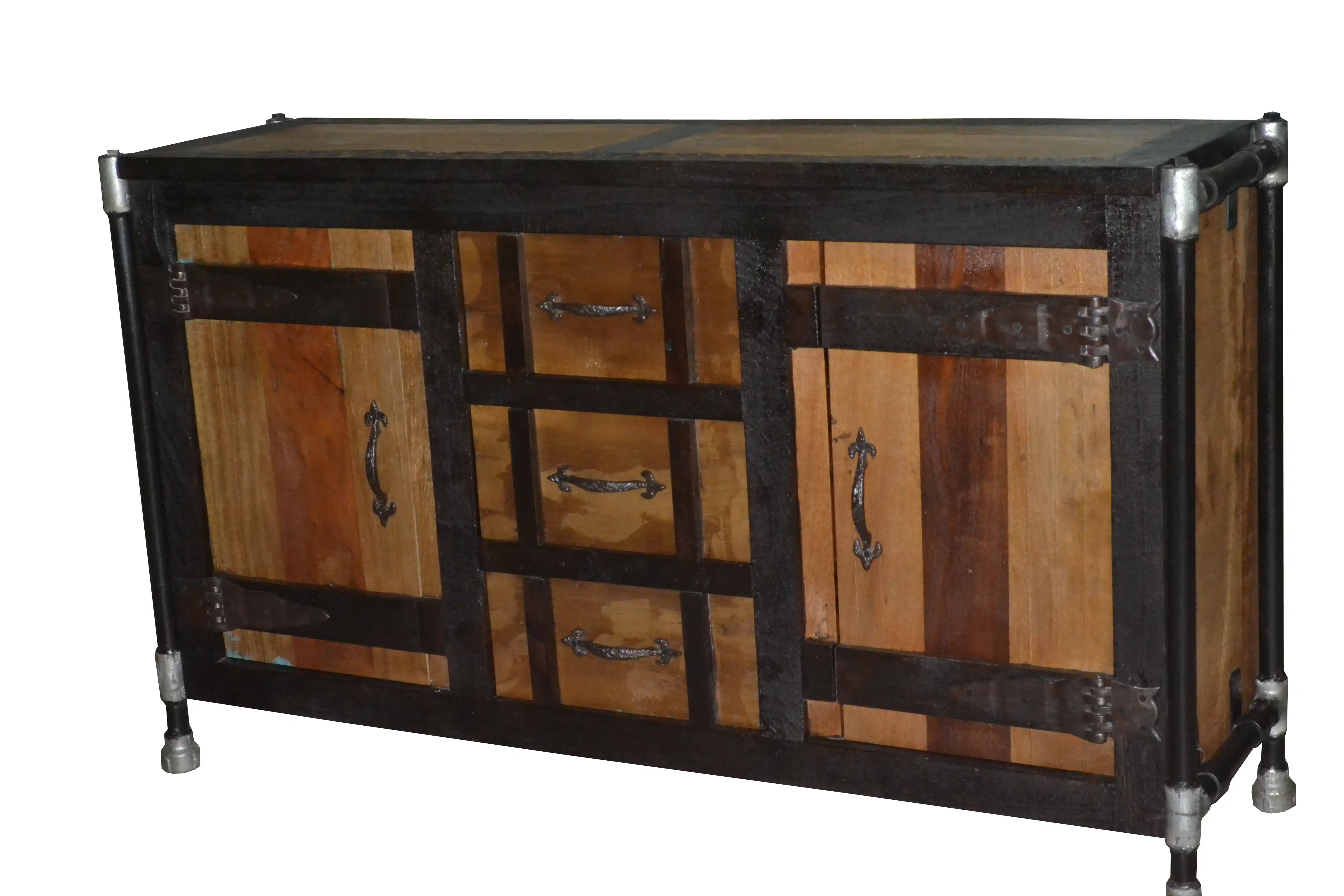 Antique look Tubeline Side Board with 2 Doors & 3 Drawers - popular handicrafts